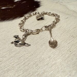 Sterling silver charm bracelet graduation gift horse lover gift teen gift